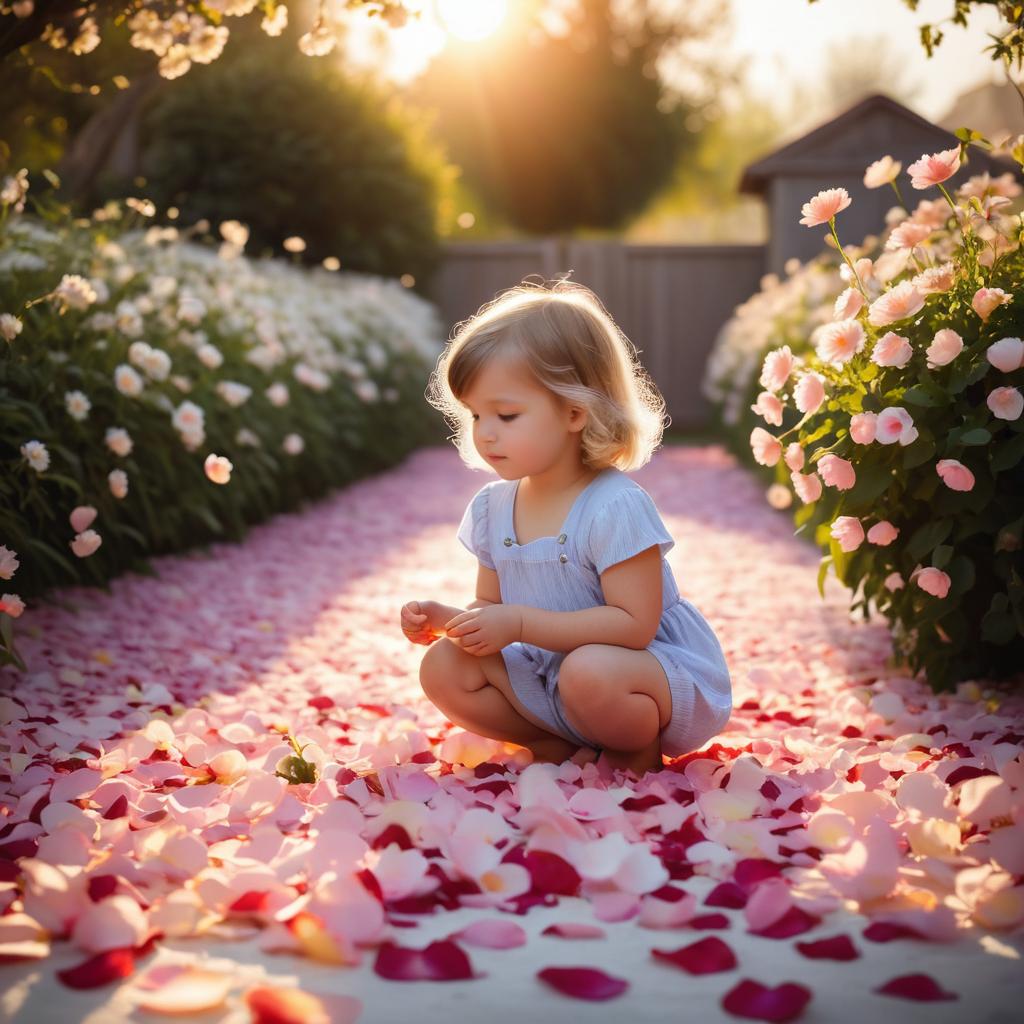 Playful Innocence of a Child in Nature