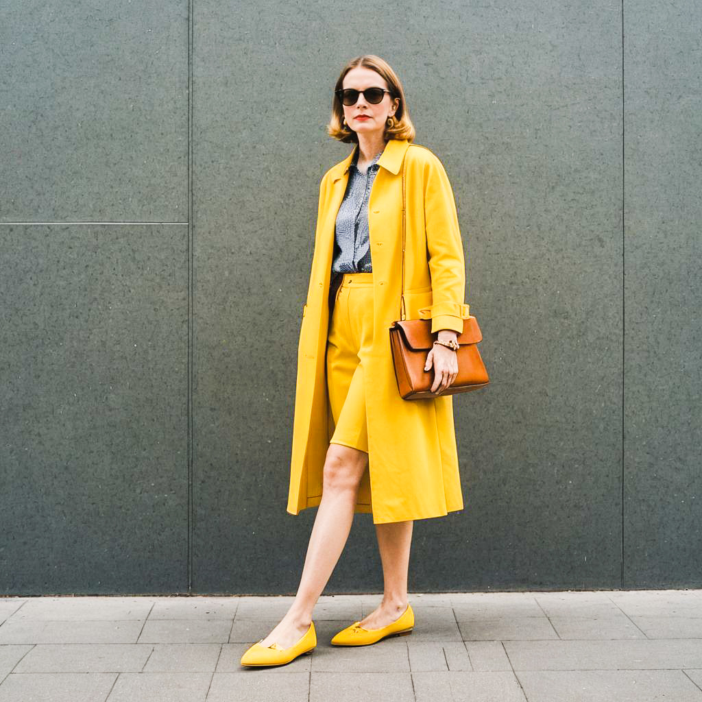 Stylish Woman in Yellow Flats