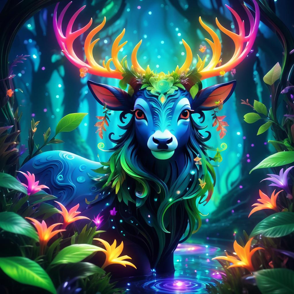 Joyful Faun in a Whimsical Glade