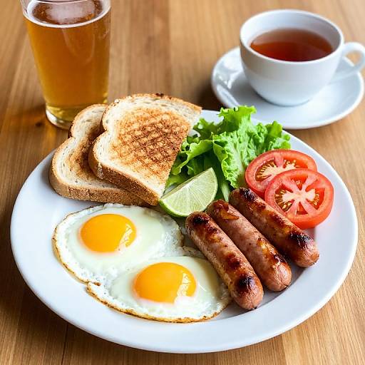 Classic Irish Breakfast on White Plate