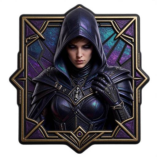 Shadow Assassin Line Art Trinket