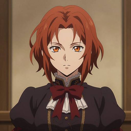 Anime Vampire Woman in Victorian Dress