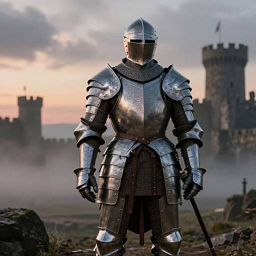 Heavy Armor Knight at Misty Dawn