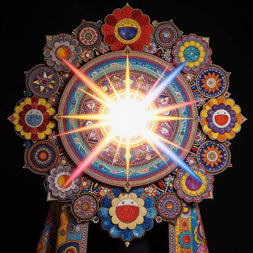 Psychedelic Interdimensional Mandala Headpiece