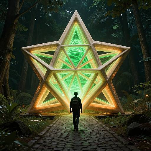 Hyper-Realistic Merkaba Tesseract Journey