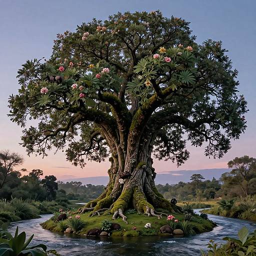 Ancient Tree of Life at Twilight