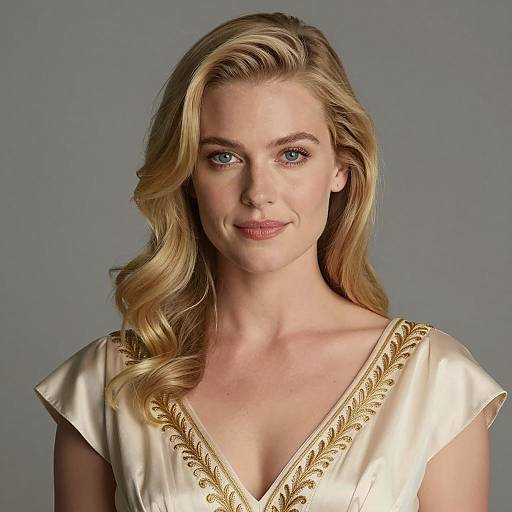 Elegant Hollywood Female Portrait in Satin