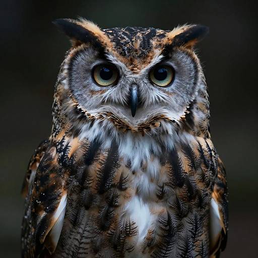 Mysterious Night Owl Portrait