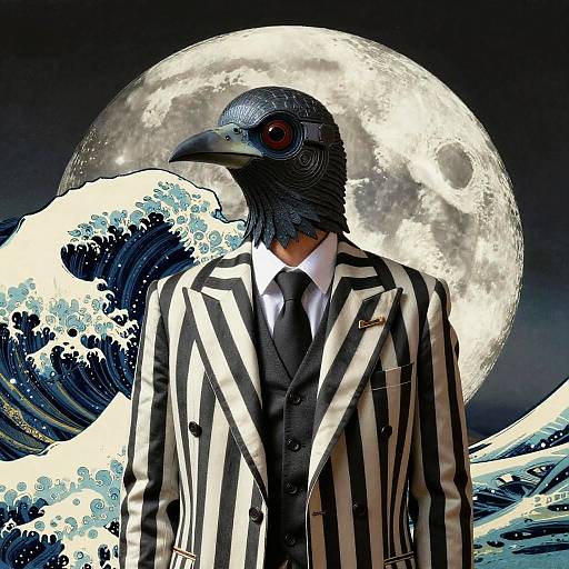 Bird-Faced Gentleman in Lunar Cancer
