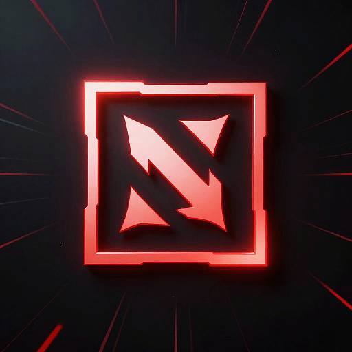 Futuristic Neon Dota 2 Logo Design