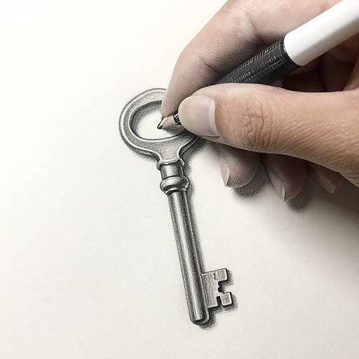 Realistic Hand Holding Vintage Key