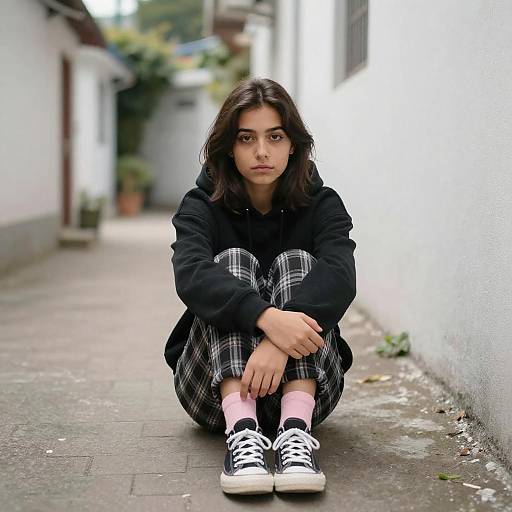 Young Woman in Alleyway Portrait