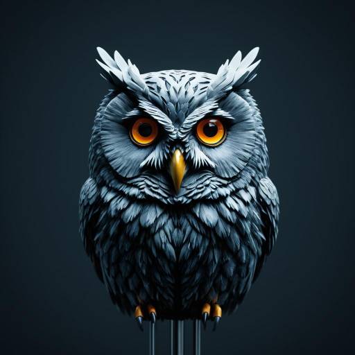 Ultra-Realistic Silicone Owl Head Design Ultra-Realistic Silicone Owl Head Design