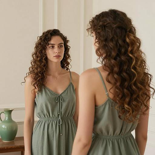 Sisterhood in Green Dresses and Natural Light