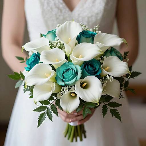 Elegant Bridal Bouquet with Calla and Roses