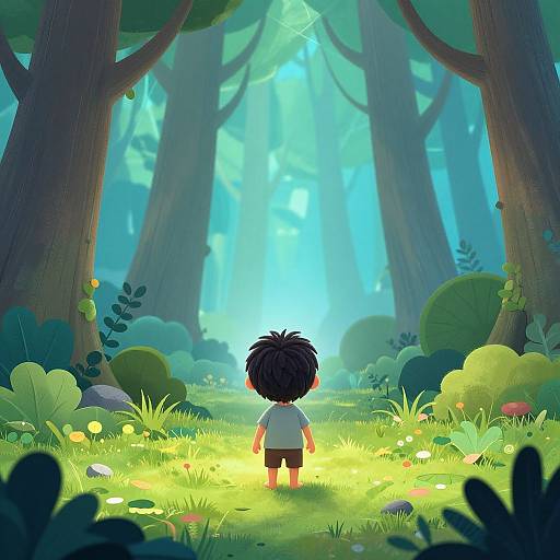 Child in Magical Forest