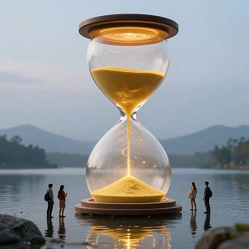 Ethereal Colossal Floating Hourglass