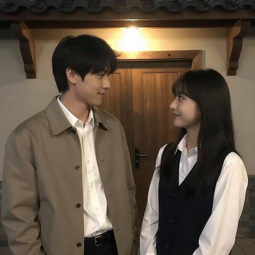 Warm Nighttime Couple Portrait