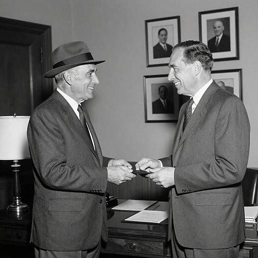 Black-and-White Scene of Two Men