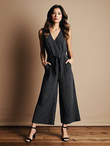Chic Charcoal Jumpsuit Fashion Portrait