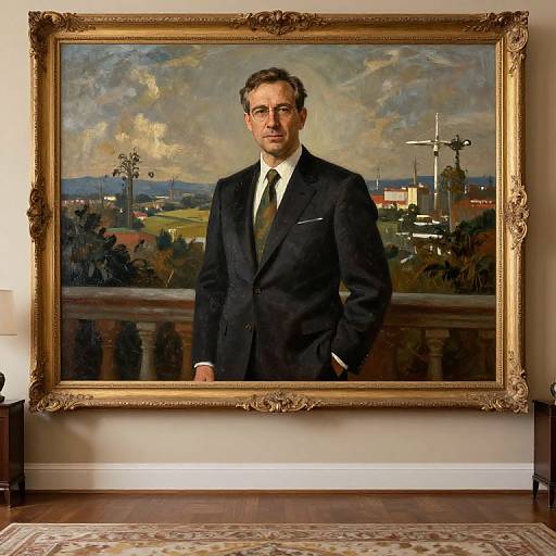 Modern CEO in Oil Portrait