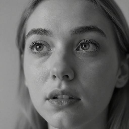 Expressive Close-Up of a Young Woman