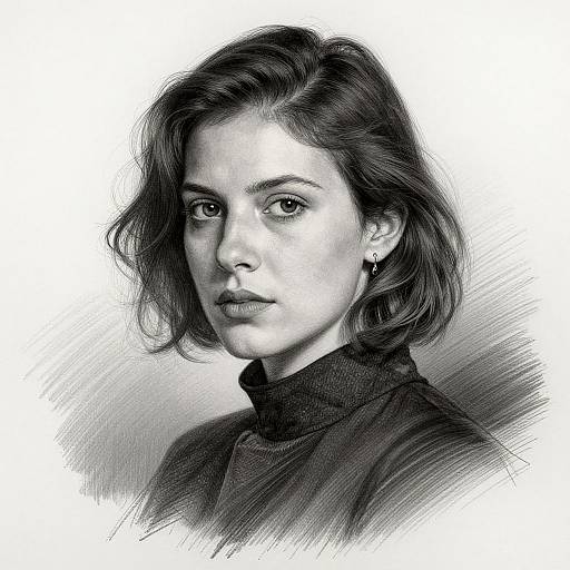 Charcoal Self-Portrait by Lorraine Lans