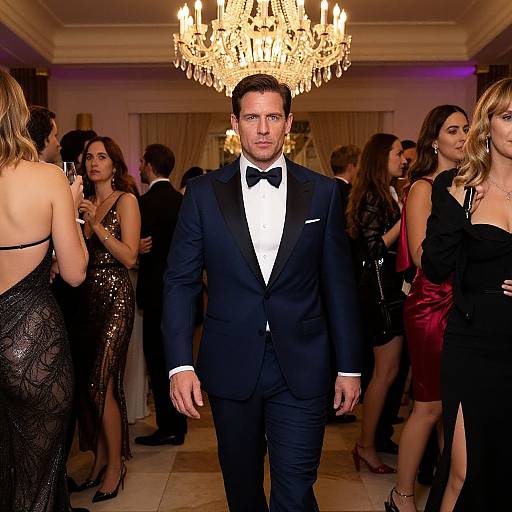 Stylish Man at Glamorous Cocktail Party