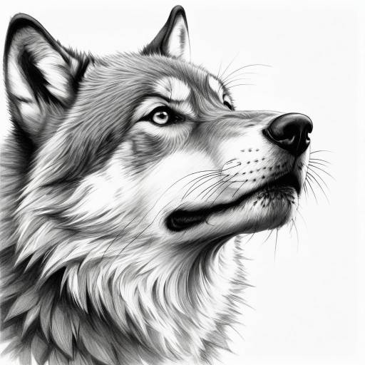 Detailed Portrait of a Husky Dog