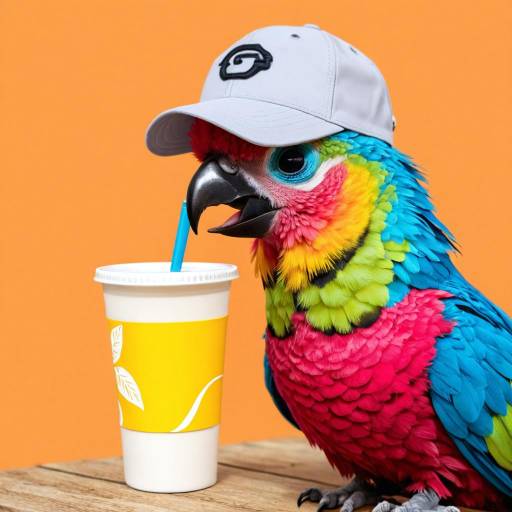 Cheerful Parrot Relaxing in Style Cheerful Parrot Relaxing in Style