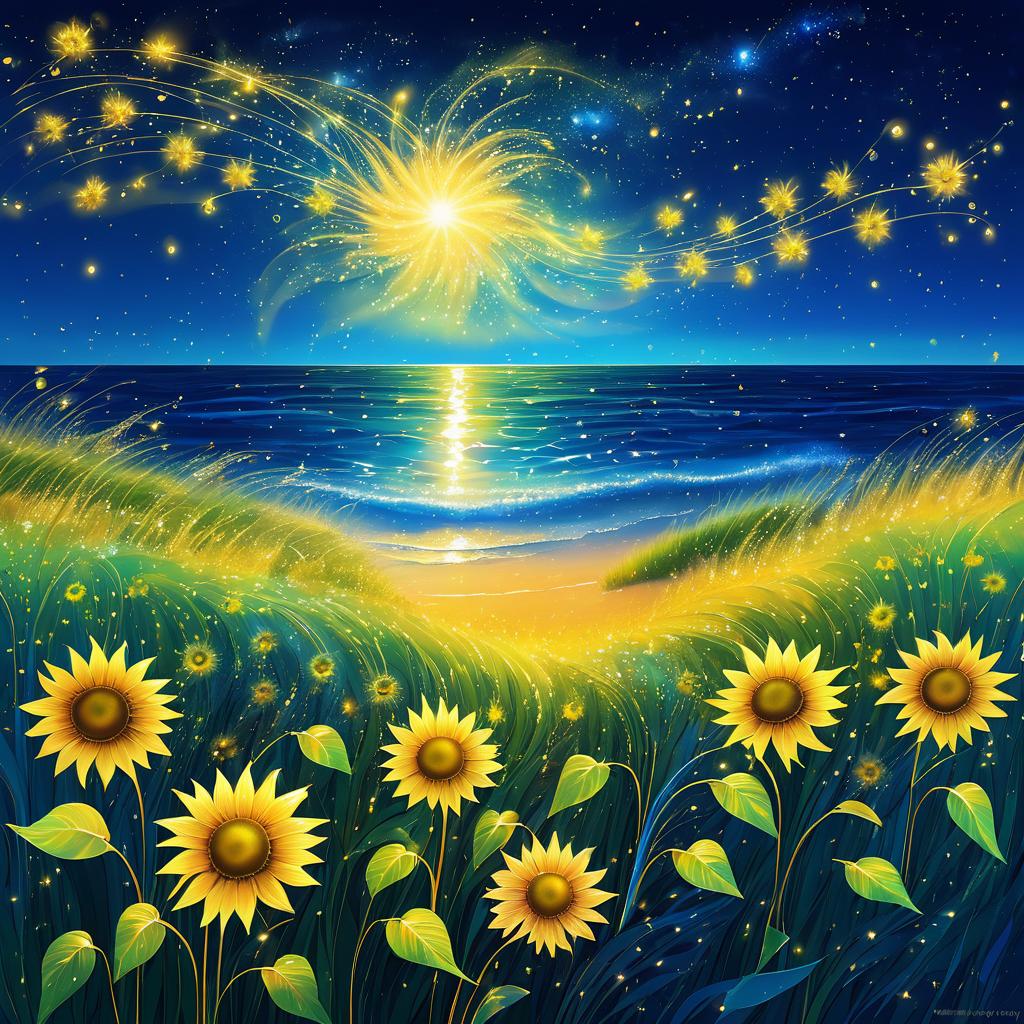 Enchanting Landscape with Radiant Sunflowers