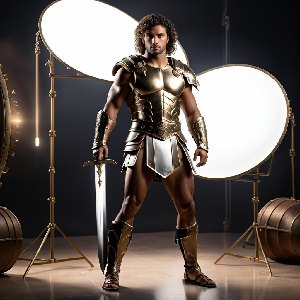 Dramatic Gladiator Photoshoot in Studio