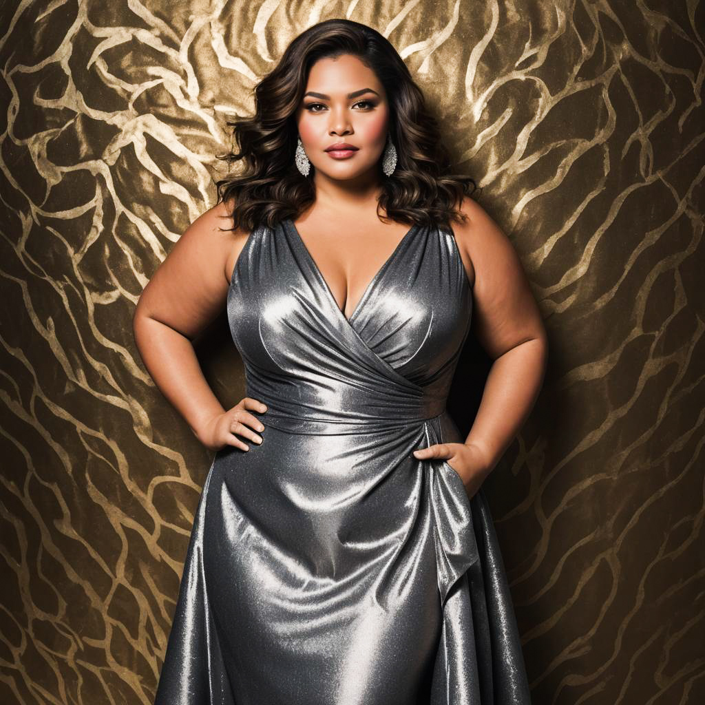 Glamourous Plus-Size Evening Gown Shoot