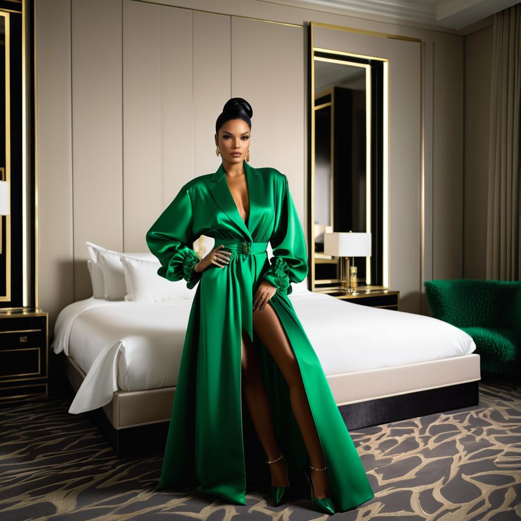 Luxury Glamour in Modern Hotel Room