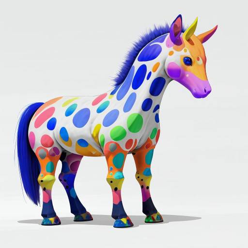 Colorful Solo Horse Creature Illustration