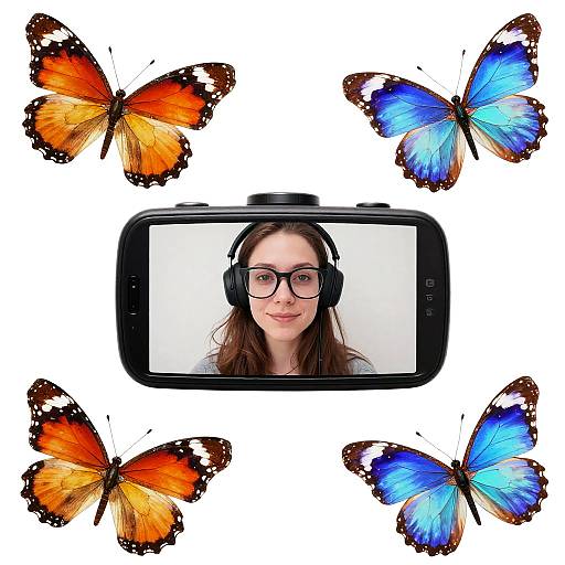 MSPaint Style AR Butterflies