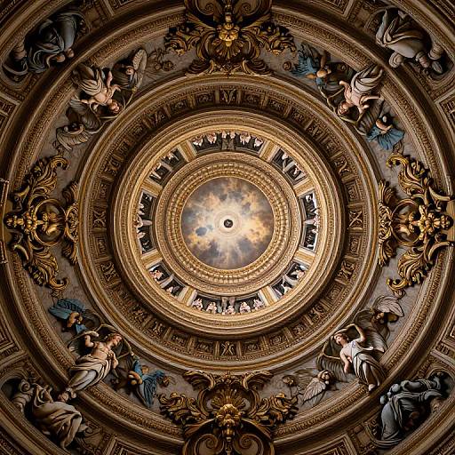 Baroque Angelic Concentric Circle Design