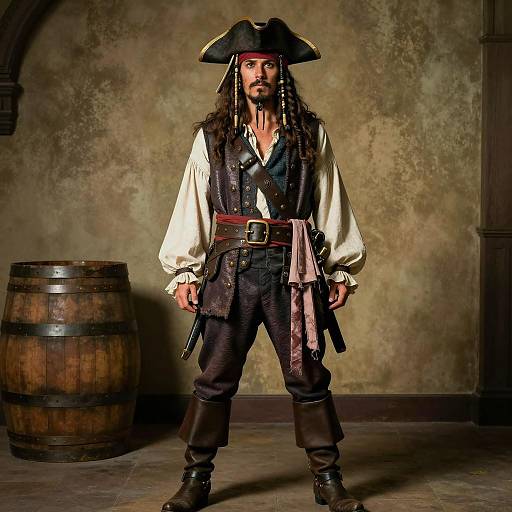 18th Century Male Pirate in Costume