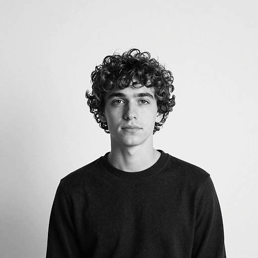 Minimalistic Black and White Romantic Portrait