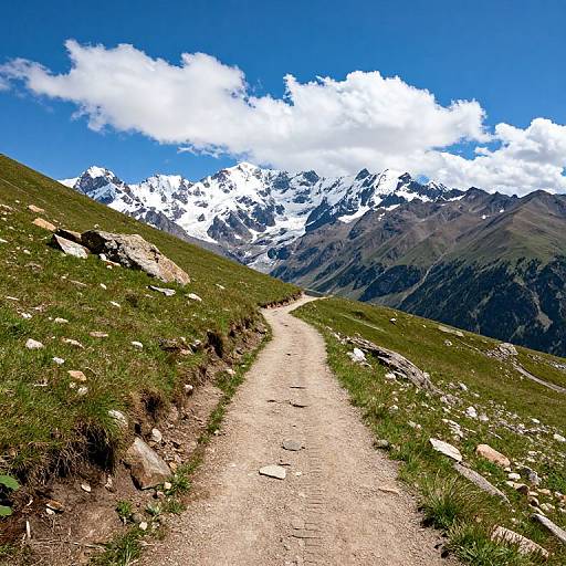 Vibrant Mountain Landscape with Path