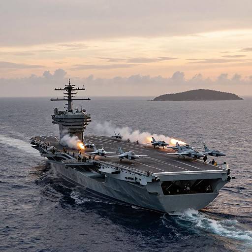 USN Aircraft Carrier Dawn Launch