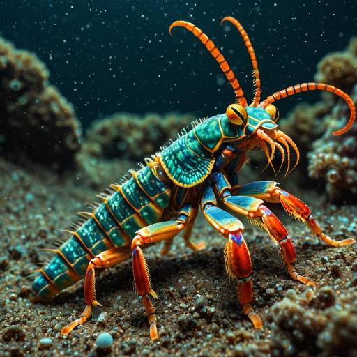 Realistic Muppet of Colorful Mantis Shrimp Realistic Muppet of Colorful Mantis Shrimp