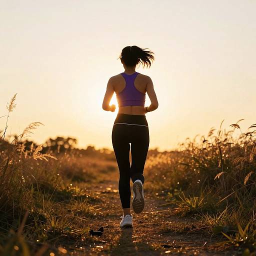 Sunset Jogging Silhouette in Purple Sportswear