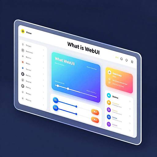 Stylish WebUI Mockup Illustration