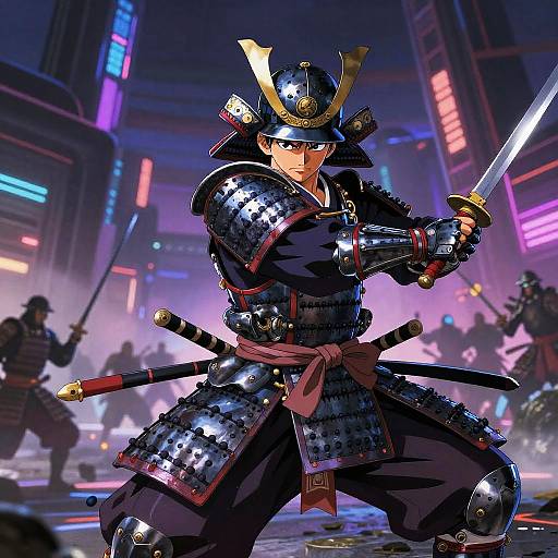 Enigmatic Cyborg Samurai Duel