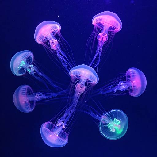 Surreal Underwater Jellyfish Ballet