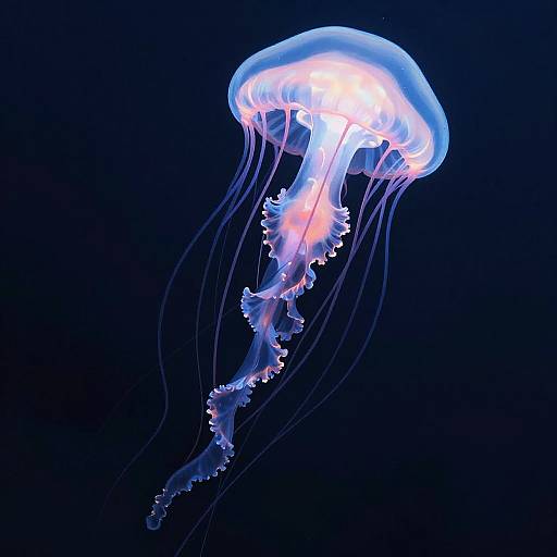 Bioluminescent Jellyfish Digital Art