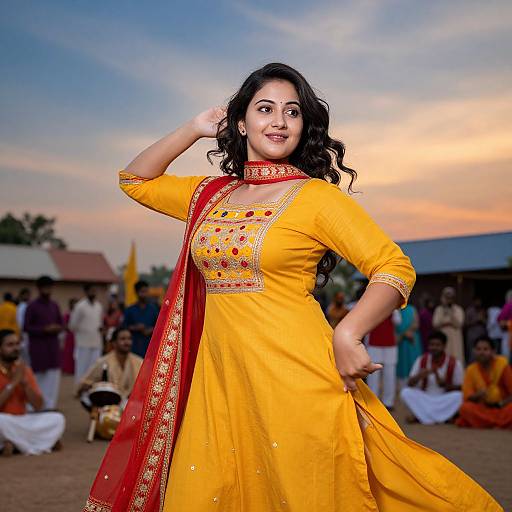 Vibrant Traditional Festival Dance