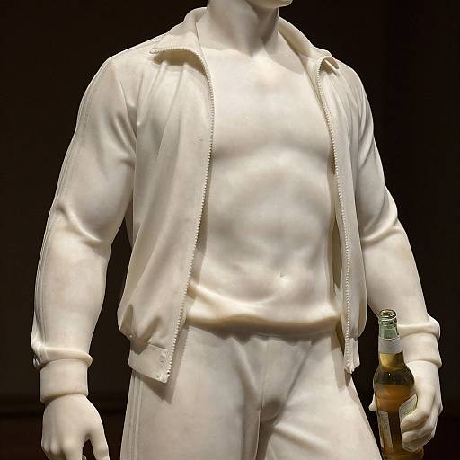 Godlike Marble Sculpture in Adidas Jacket