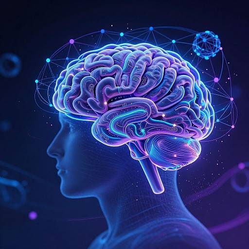 Surreal Sci-Fi Brain Network Illustration